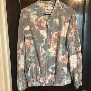 Obey lightweight floral bomber jacket